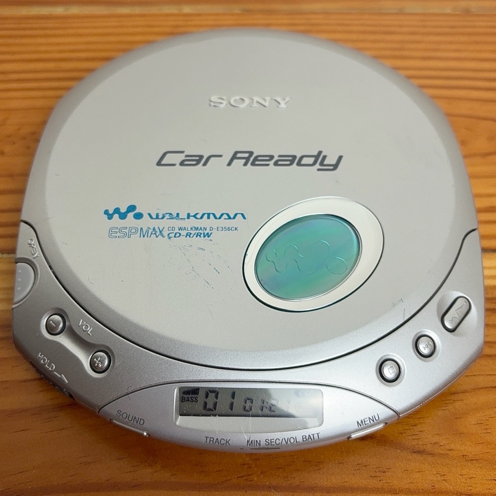 Y2K Sony Walkman CD Player D-E356CK Car Ready, Silver Tested & Working